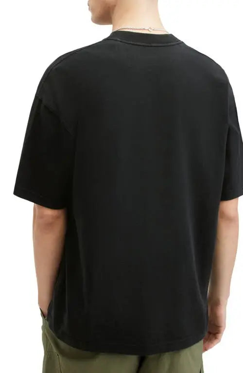 All Saints Fraktyl Oversized Graphic Pink