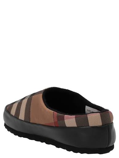 Burberry Checked Brown Slippers