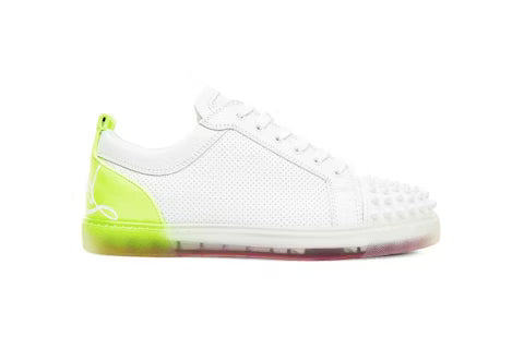 Christian Louboutin Fun Louis Junior Flat Low 'White Fluo Yellow '