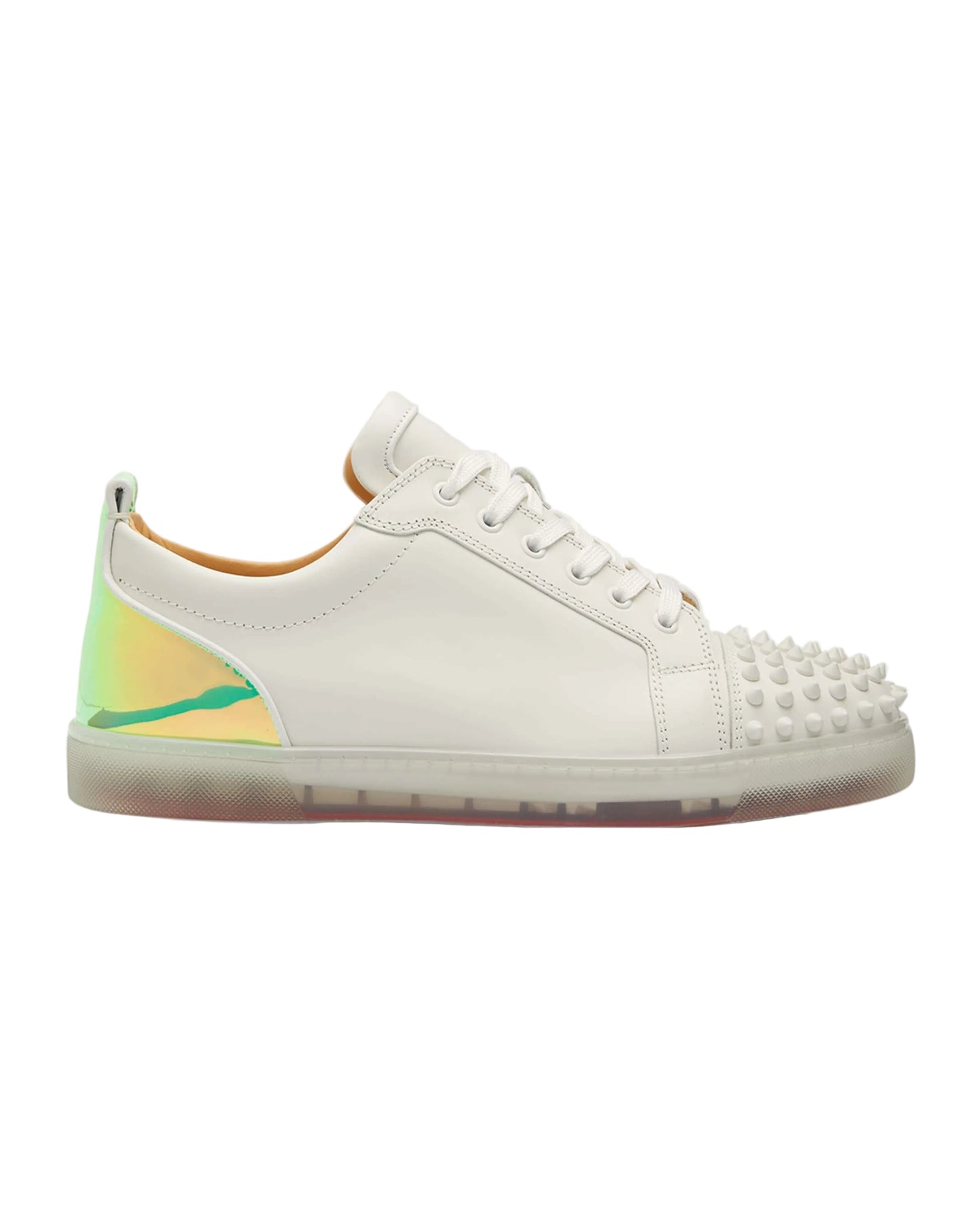 Christian Louboutin Louis Junior Spike Leather Low Trainers Fosfo