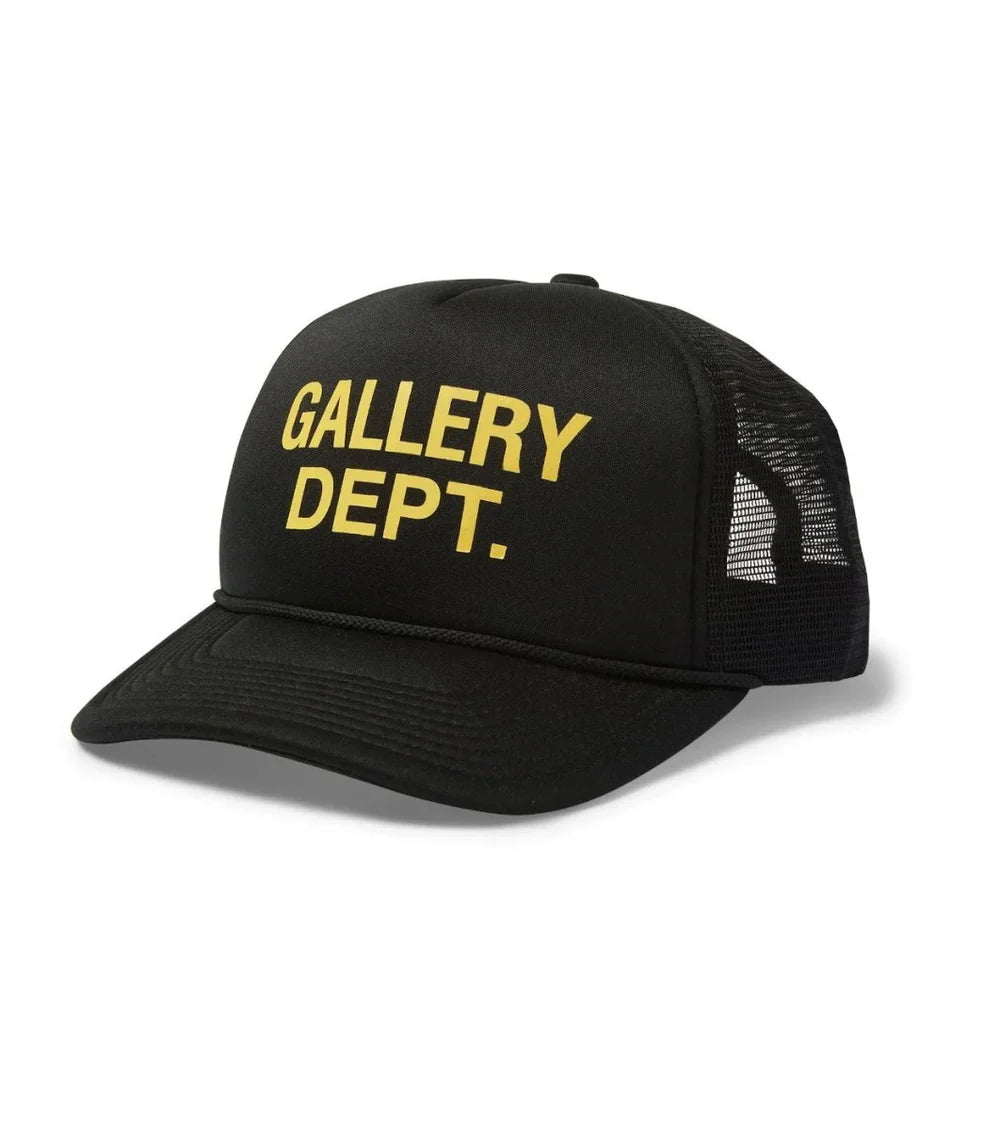 Gallery Dept Logo Yellow Box Trucker Hat Black