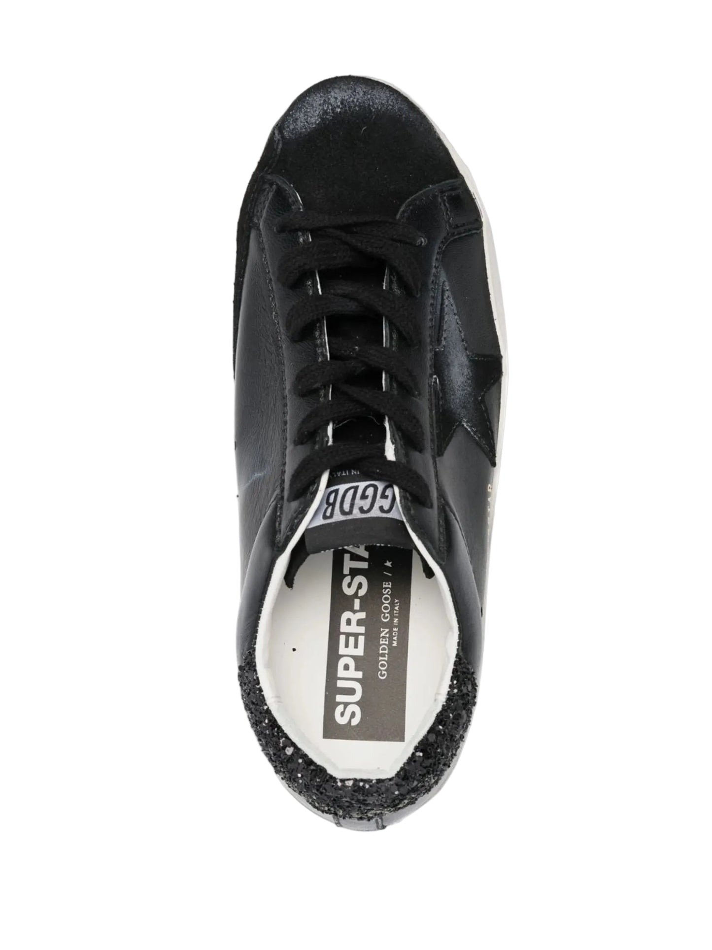 Golden Goose Super-Star Classic with Glitter Heel Tab Black