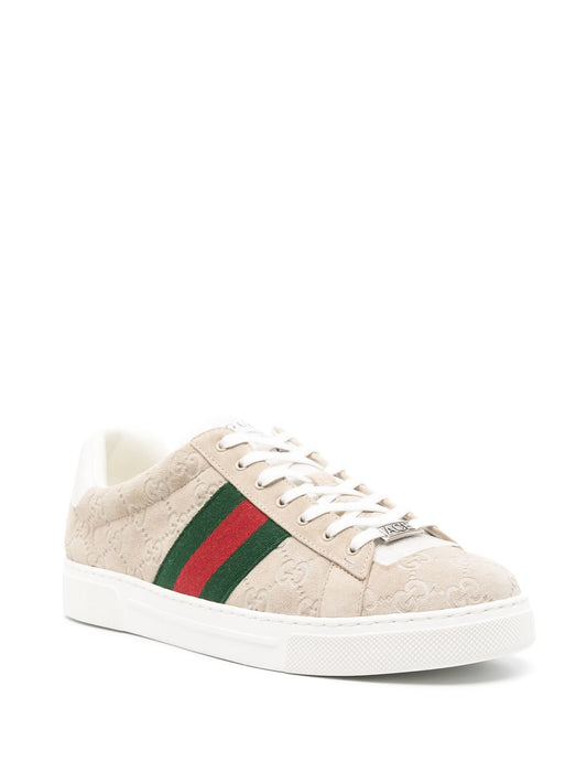 Gucci Ace GG Tan Suede