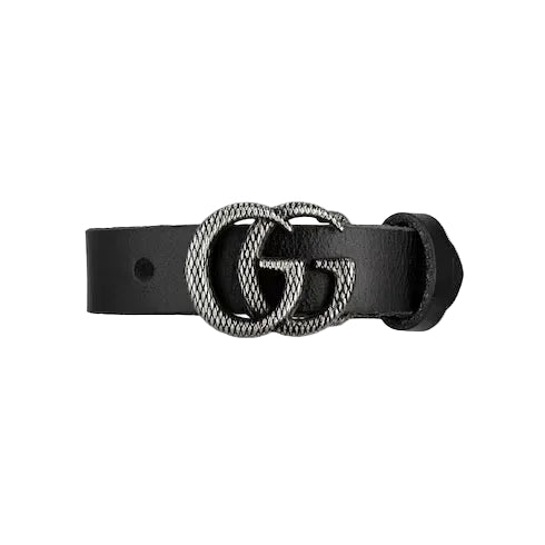 Gucci Bracelet Gg Black Leather