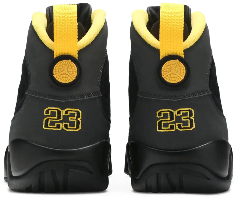 Jordan 9 Retro Dark Charcoal University Gold