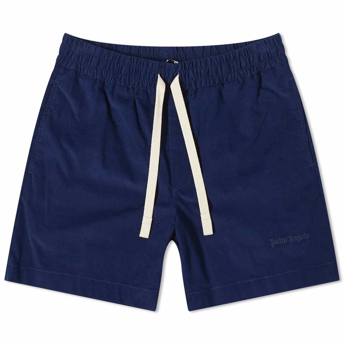 Palm Angels Men'S Classic Logo Corduroy Shorts Blue Indigo