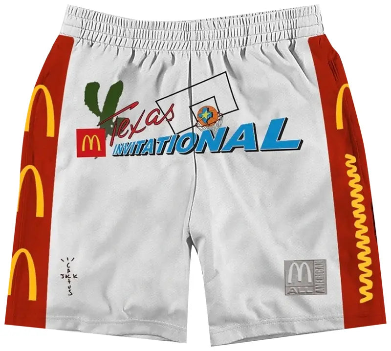 Cactus Jack Travis Scott X Mcdonald'S All American Shorts White