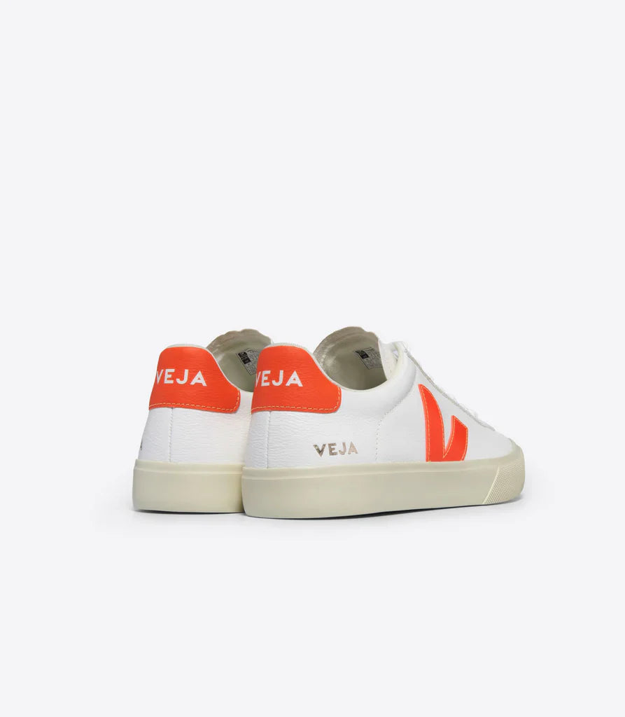 Veja Campo Leather White V Orange