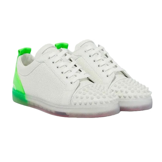 Christian Louboutin Fun Louis Junior Flat Low 'White Fluo Green '