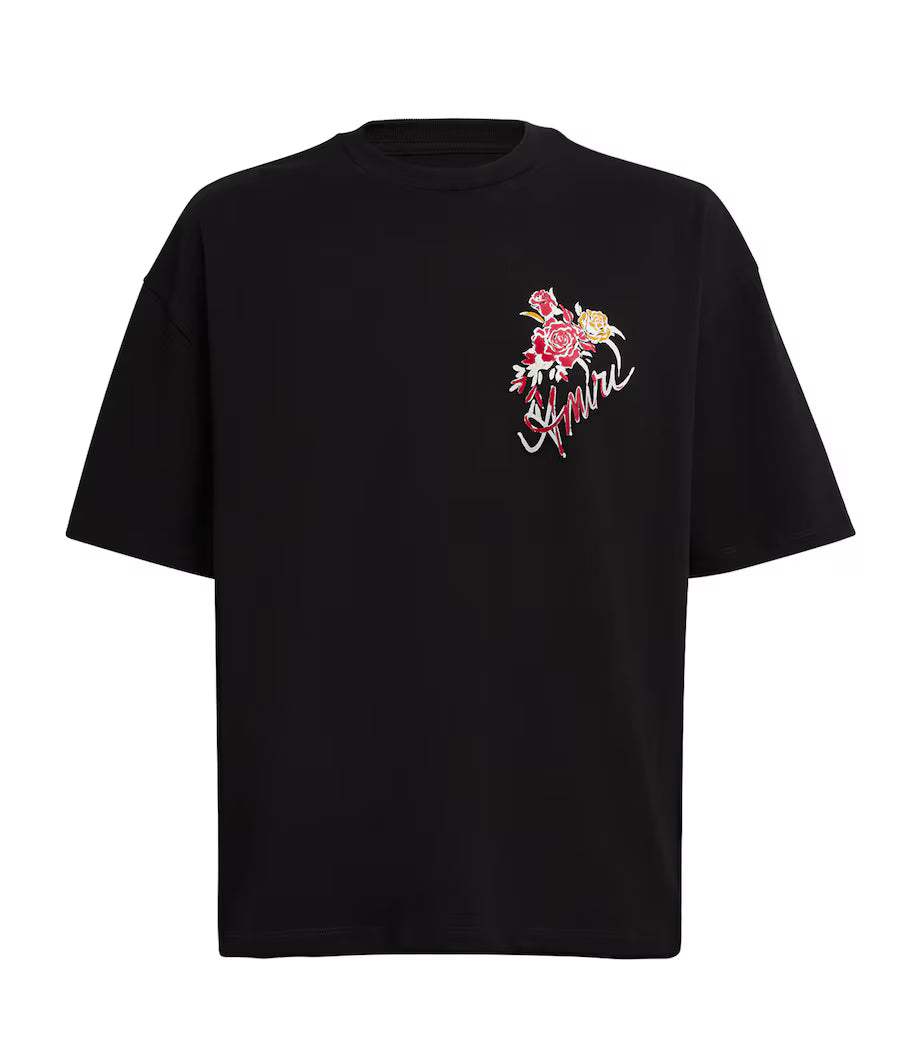 Amiri Rose Tee Black
