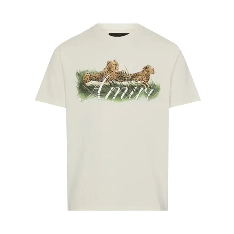 AMIRI Cheetah Logo Tee Alabaster