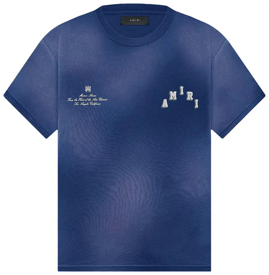 AMIRI Playera Vintage Collegiate Blue