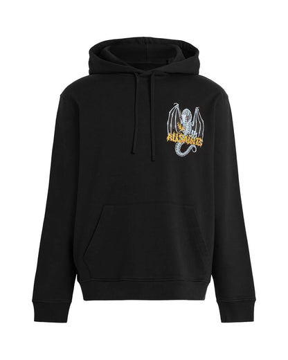 All Saints Dragon Skull Pullover Black Hoodie
