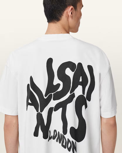 All Saints Orlando Crew Ashen White T-Shirt