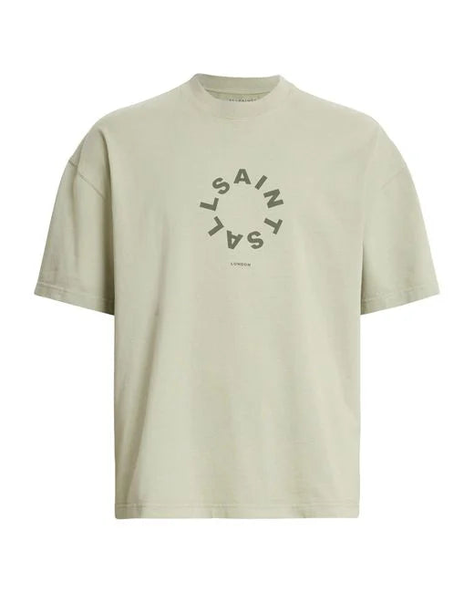 All Saints Green Tierra Short Sleeve Crew T-Shirt