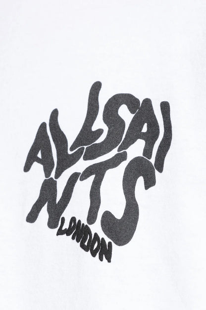 All Saints Orlando Crew Ashen White T-Shirt