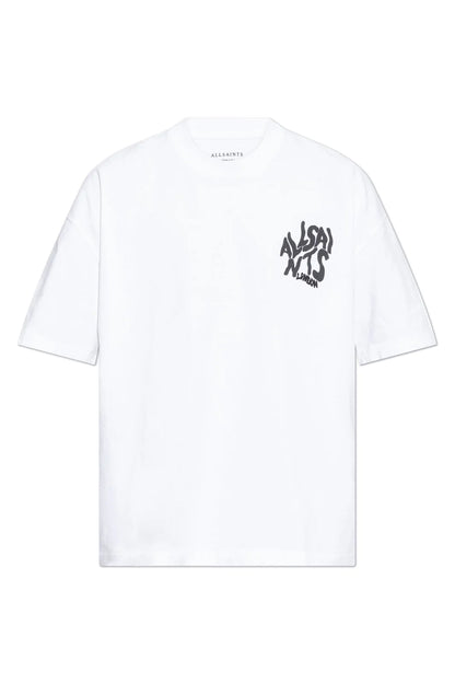 All Saints Orlando Crew Ashen White T-Shirt