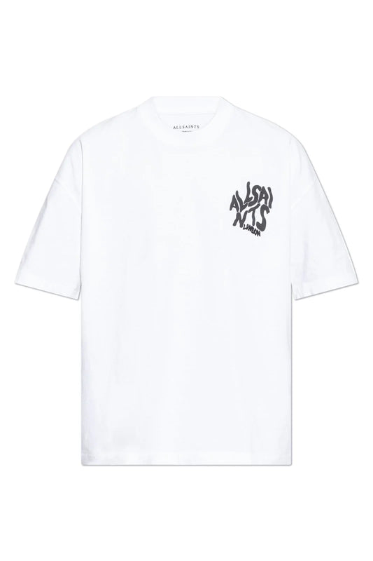 All Saints Orlando Crew Ashen White T-Shirt