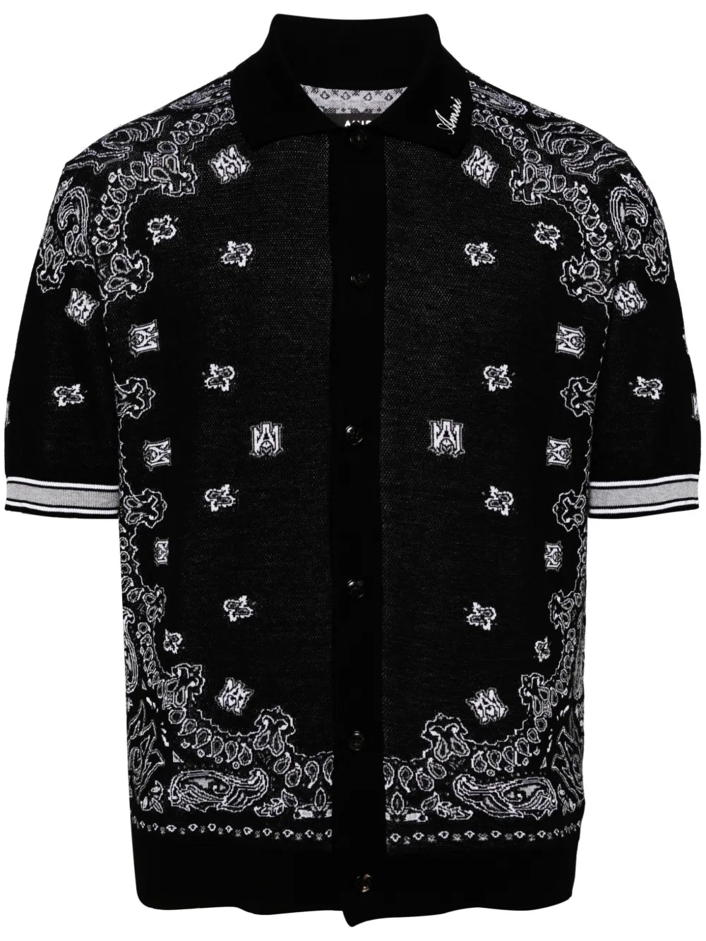 Amiri Bandana Polo Shirt Black
