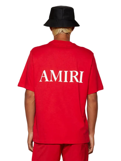 Amiri Ma Core White Logo Tee Red