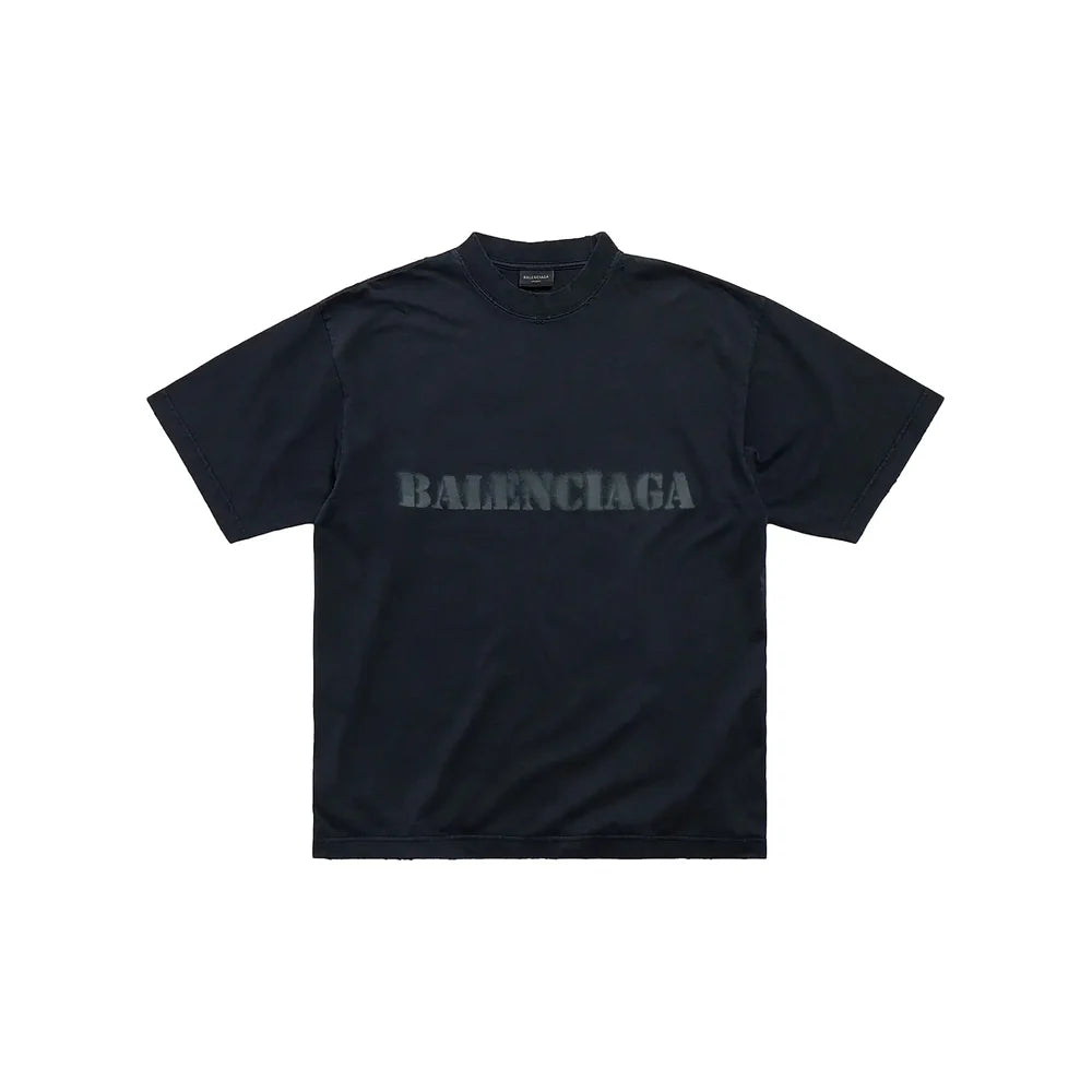 Balenciaga Stencil Logo Tee Black
