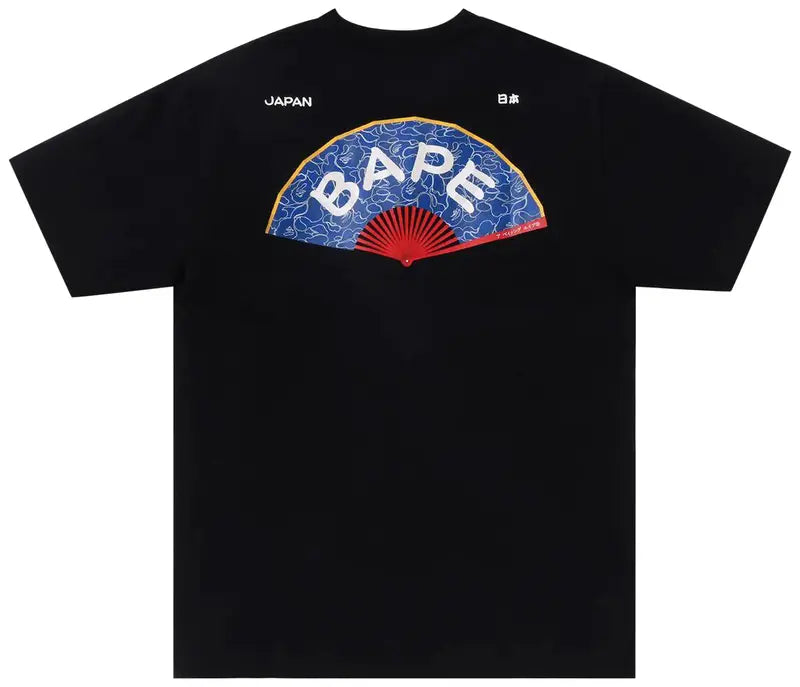 BAPE Japanese Fan Tee Black
