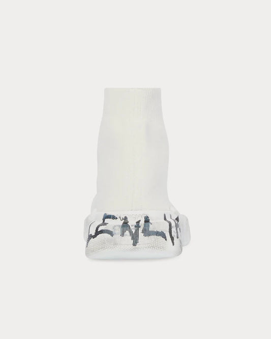 Balenciaga Speed 2.0 Graffiti Recycled Knit White (Women's)