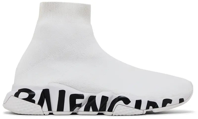 Balenciaga Speed Knit Graffiti White Black
