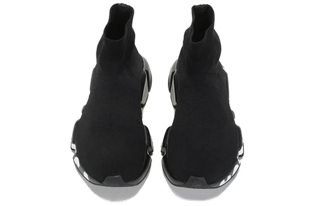 Balenciaga Speed Knit White Graffiti Sole Black