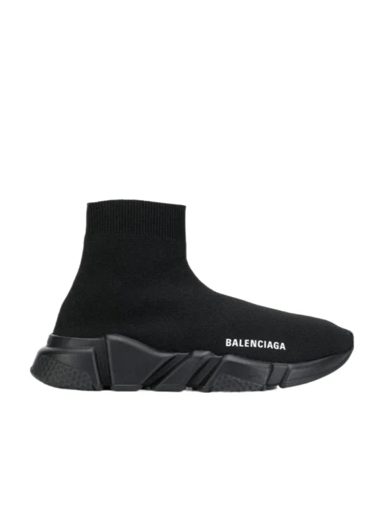 Balenciaga Speed Lt Recycled Knit Sole Monoc Black