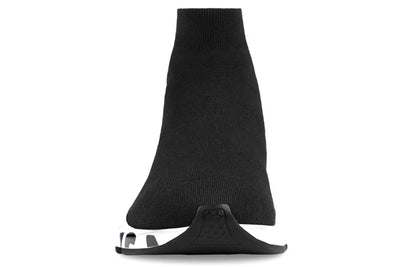 Balenciaga Speed Lt Knit Graffiti Sole Black White