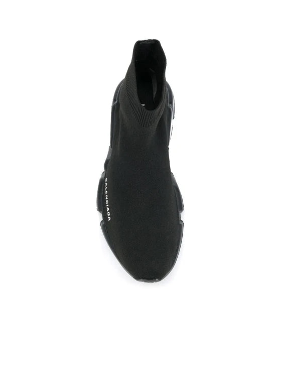 Balenciaga Speed Lt Recycled Knit Sole Monoc Black