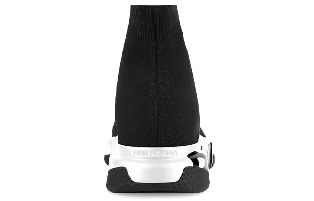 Balenciaga Speed Lt Knit Graffiti Sole Black White