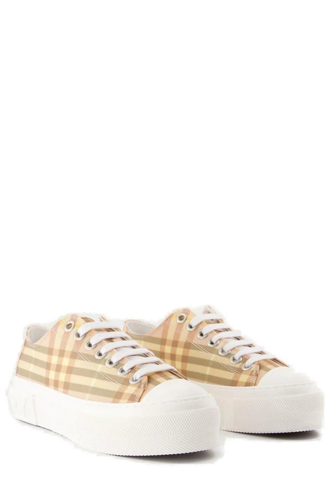 Burberry Low Top Check Sneaker Teacup