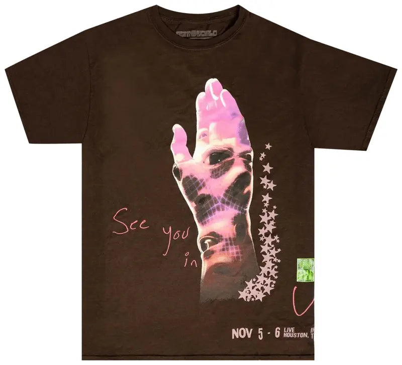 Cactus Jack By Travis Scott All Seeing Hands Tee 'Brown'