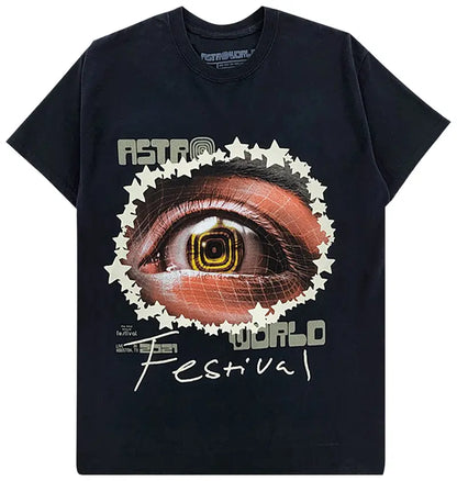 Cactus Jack By Travis Scott Starry Eyed Tee Black