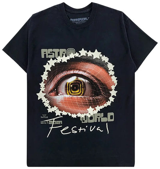Cactus Jack By Travis Scott Starry Eyed Tee Black