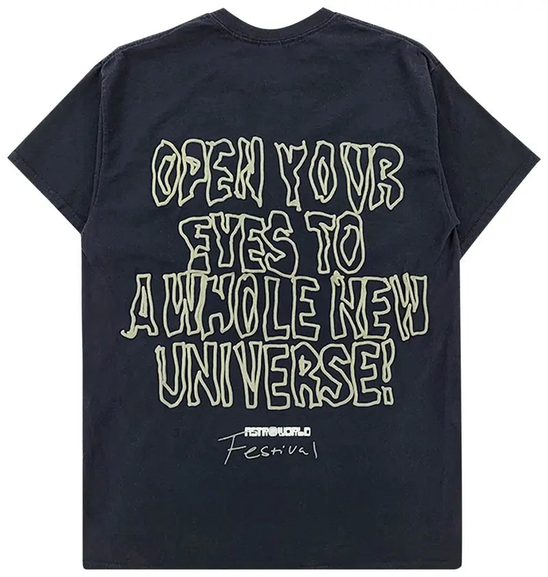 Cactus Jack By Travis Scott Starry Eyed Tee Black