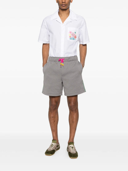 Casa Blanca Collage D Icones Graphiques Embroidered White Shirt