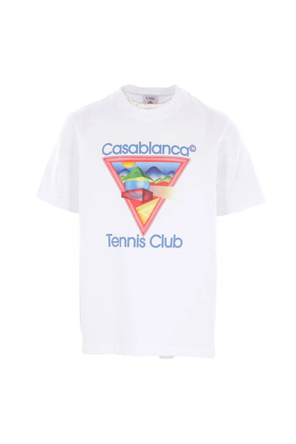Casa Blanca Tennis Club Icon Printed White T-Shirt