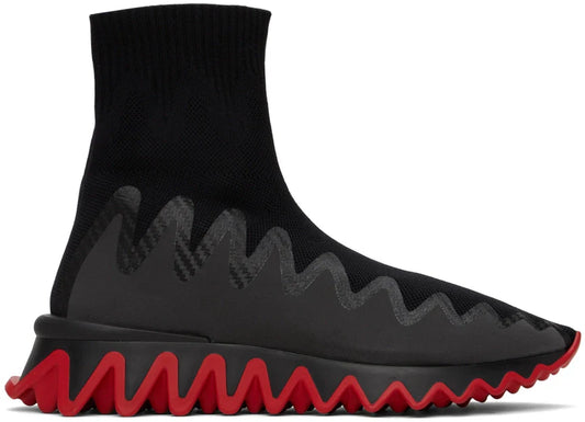 Christian Louboutin Sharky Sock Black High Sneakers