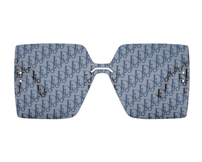 Dior Christian Club Blue Mirror Print Oblique Diorclub M5U