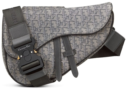 Dior Saddle Bag Dior Obloque Jacquard Ruthenium