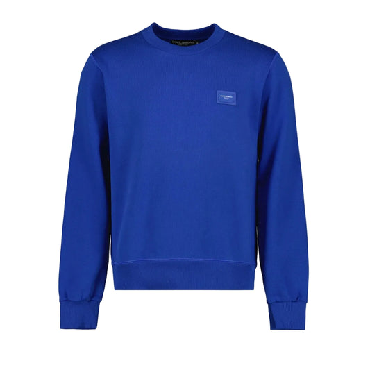 Dolce & Gabbana Crewneck Blue Plaque
