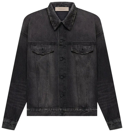 Fear Of God Denim Jacket Ash Grey Long Black