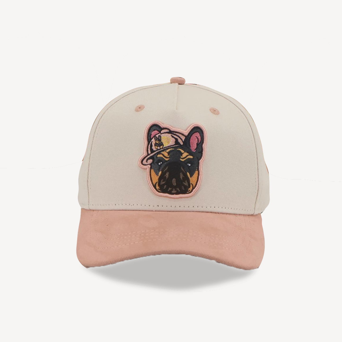 GORRA EL DEL FRENCHIE BEIGE Y ROSA