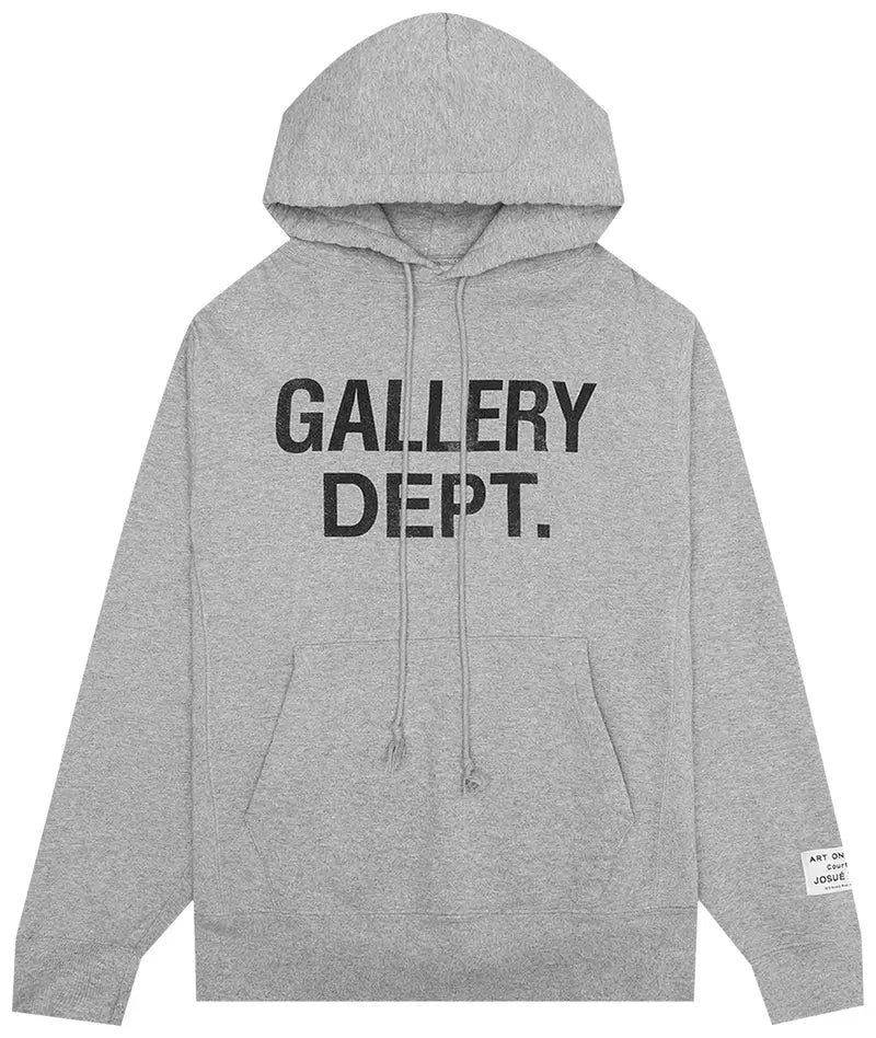 Gallery Dept Center Logo Hoodie Heather Grey/Black