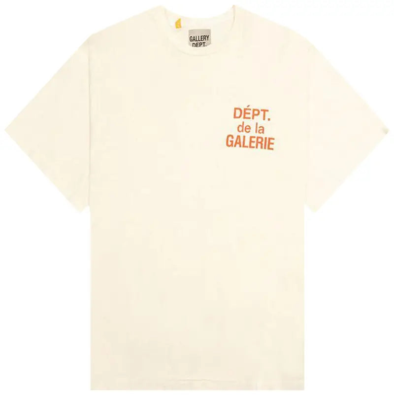 Gallery Dept French T-Shirt Cream/Orange