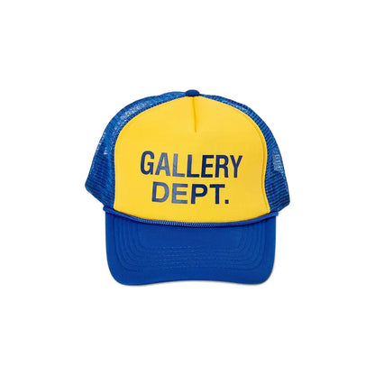 Gallery Dept Logo Trucker Hat Blue Yellow