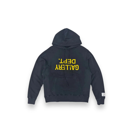 Gallery Dept Reverse Logo Hoodie Black